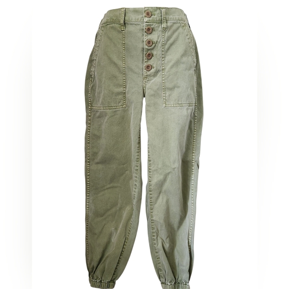 Madewell Pants - Madewell Army Green Button-Fly Cargo Joggers - Sz 23